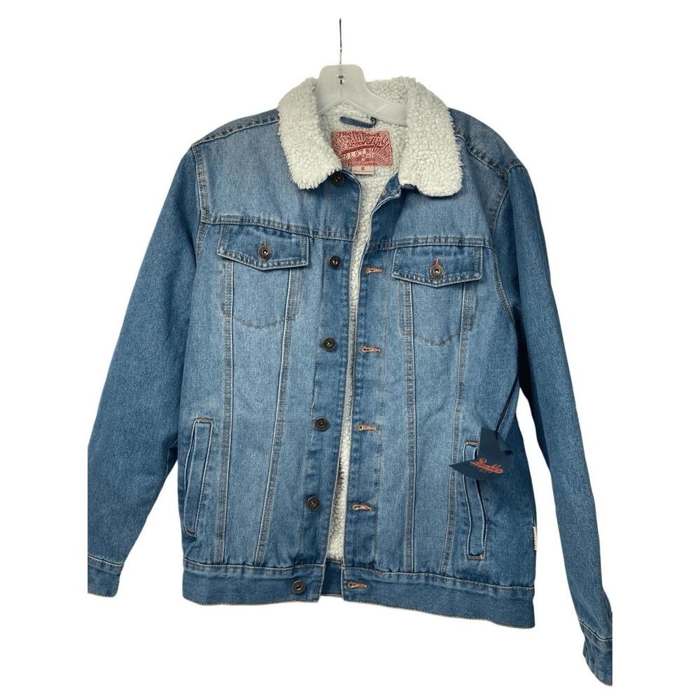 Brooklyn Cloth Mens Denim Jacket Sherpa Lined S